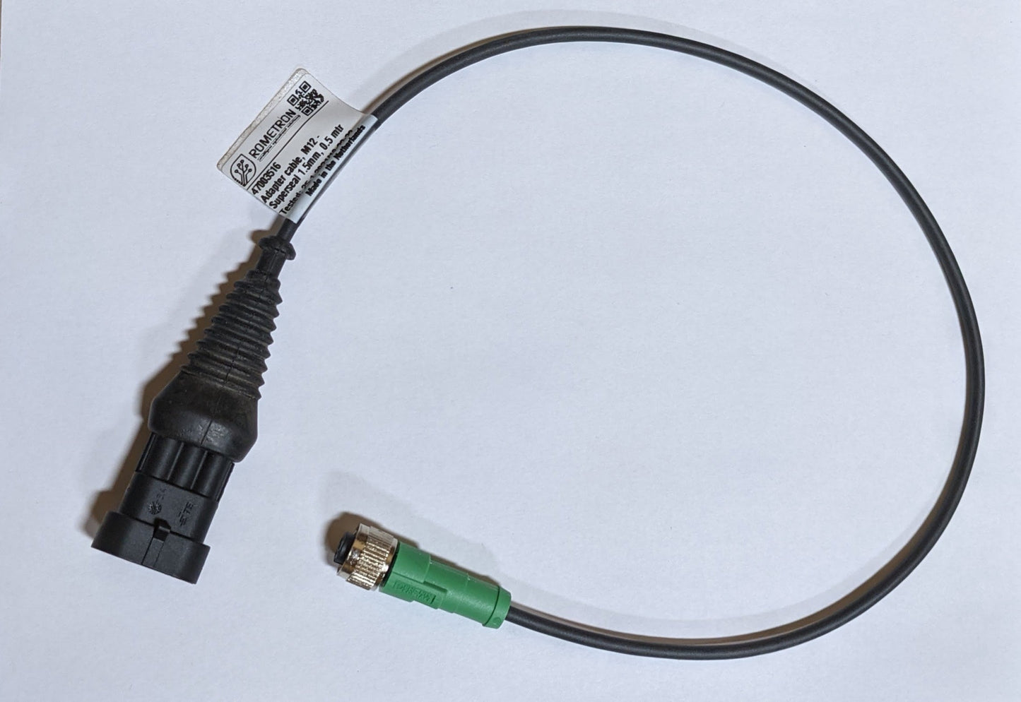 Adapter cable M12 - Superseal 1.5mm 3w 0.5 mtr