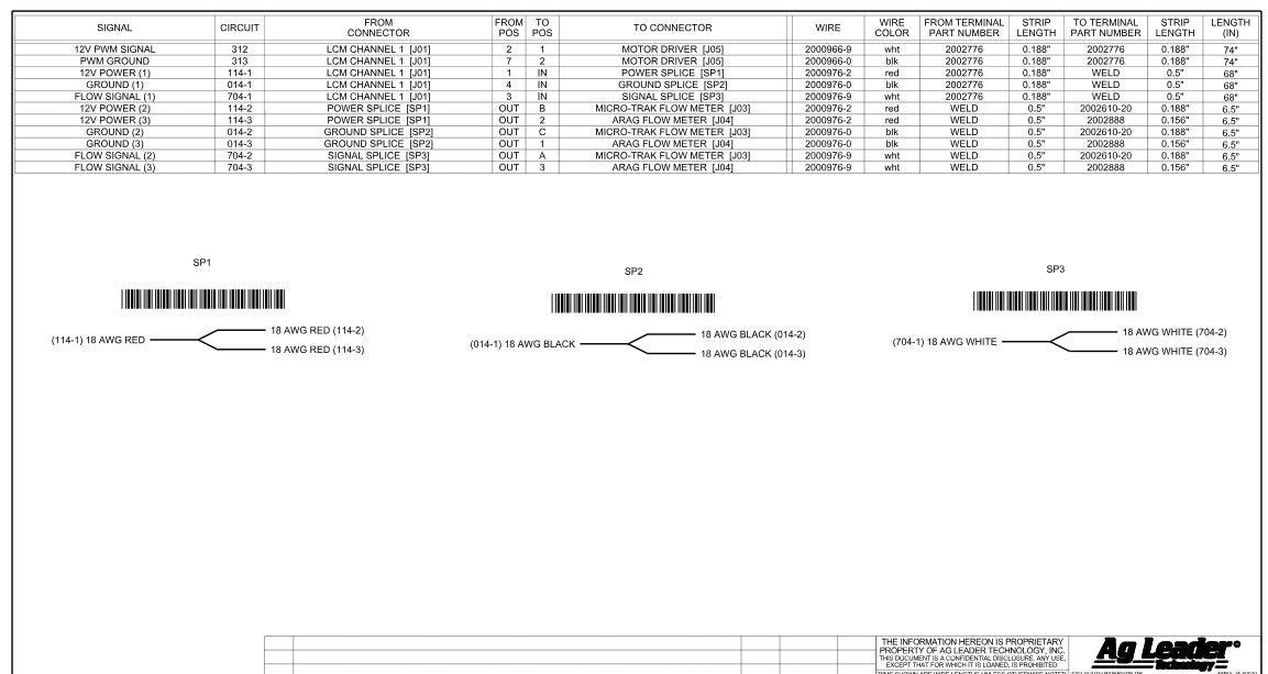 CABLE - AGXCEL FLOW METER/MOTOR DRIVER (6FT)