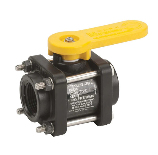 Banjo 1" - 2" PP Std Port Ball Valve 4-Bolt Design