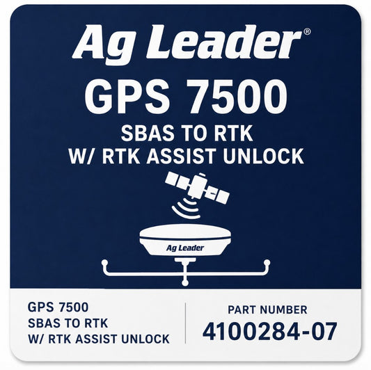 Ag Leader GPS 7500 - SBAS TO RTK W/ RTK ASSIST UNLOCK