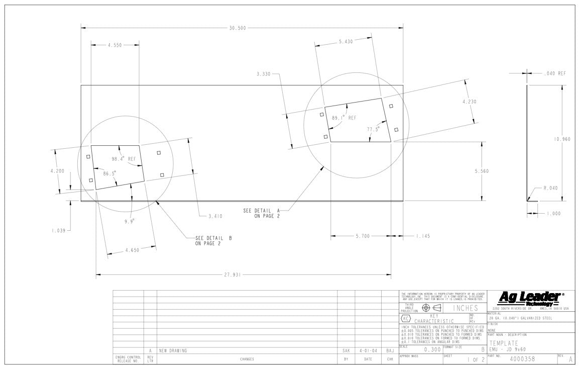 Template - EMU, JD 9x60